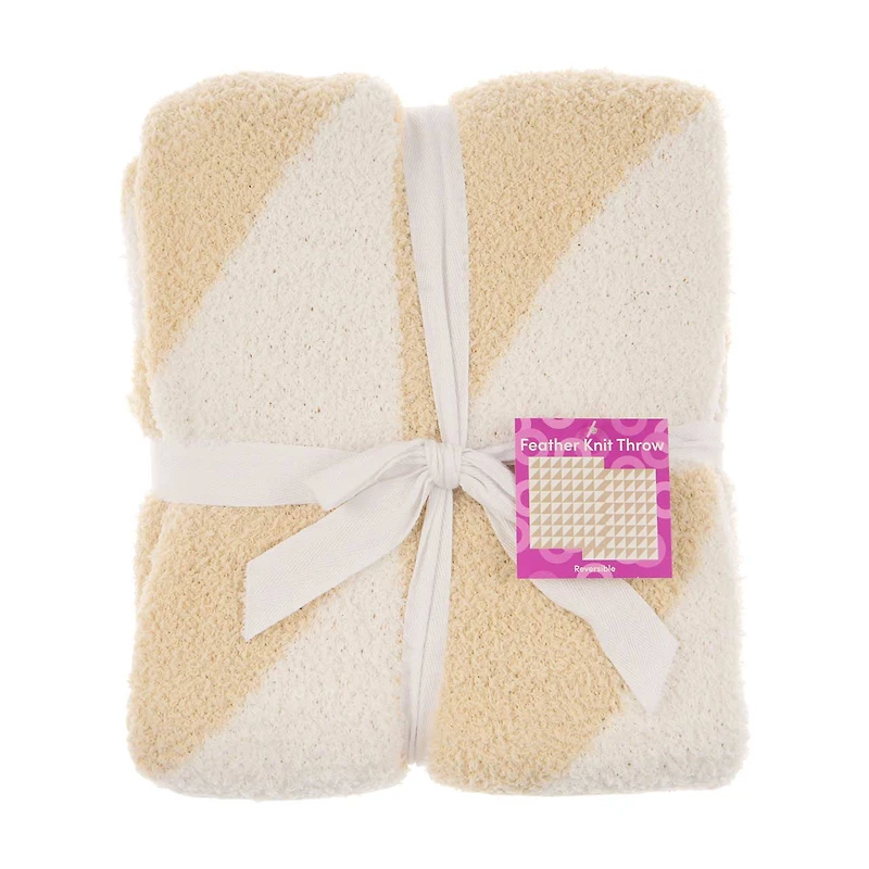 Feather Knit Throw, Assorted Designs