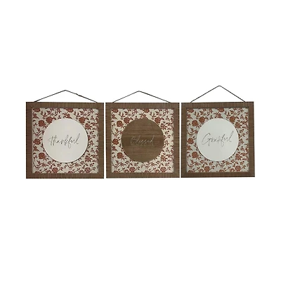 Gratitude Floral Sign, 10 in, Assorted