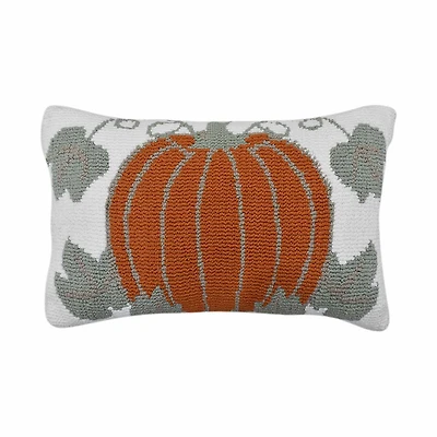 Knitted Pumpkin Pillow, 12 in x 20 in