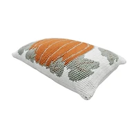 Knitted Pumpkin Pillow, 12 in x 20 in