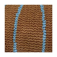 Knitted Pumpkin Pillow, 12 in x 20 in