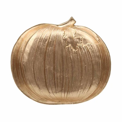 Gold Resin Pumpkin Tray