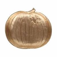 Gold Resin Pumpkin Tray