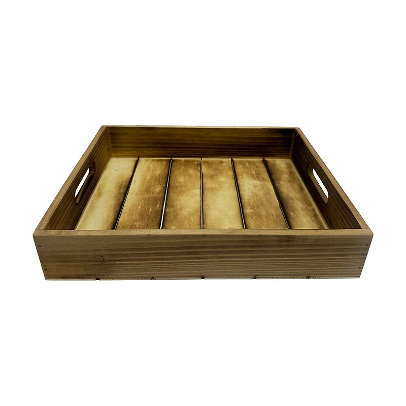 Rustic Wooded Tray, Large, 12 in