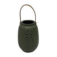 Ceramic Metal Lantern, 8 in, Assorted