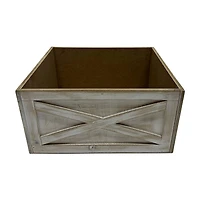 White Wood Crate,  13 in