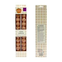 Pumpkin Shaped Unscented Taper Candle, Orange, 2 ct, 10 in