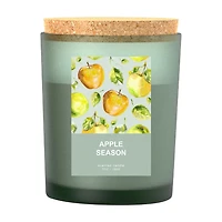 Glass Jar Scented Candle with Cork Lid, Apple Season, 7 oz