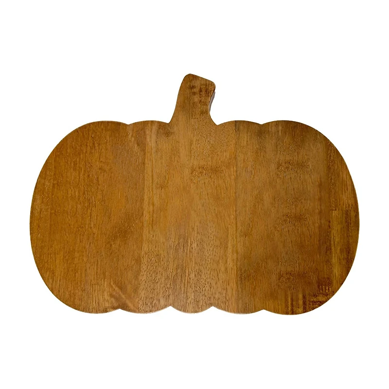 Wooden Pumpkin-Shaped Tray, 13 in