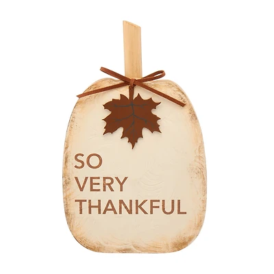 Wood Pumpkin Sign, 12 in