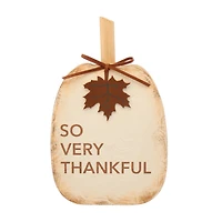 Wood Pumpkin Sign, 12 in