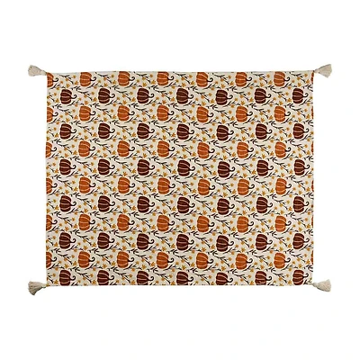 Woven Throw with Printed Pattern, 50 in x 60 in, Assorted