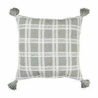 Woven Pillow Plaid Pattern, 18 in x 18 in, Assorted