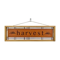 'Harvest' Wooded Wall Sign, 24 in