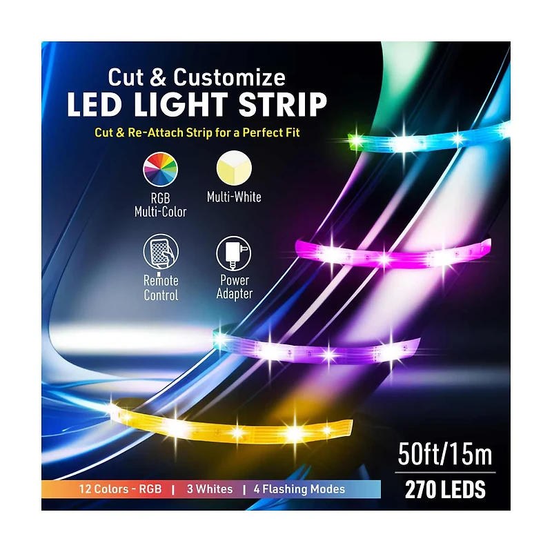 Xtreme Lit Cut & Customize LED Light Strip, 50 ft