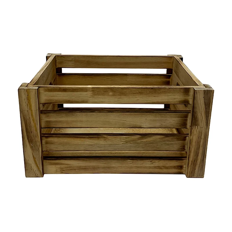 Rustic Wood Crate, Small, 12 in