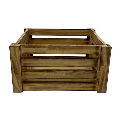 Rustic Wood Crate, Small, 12 in