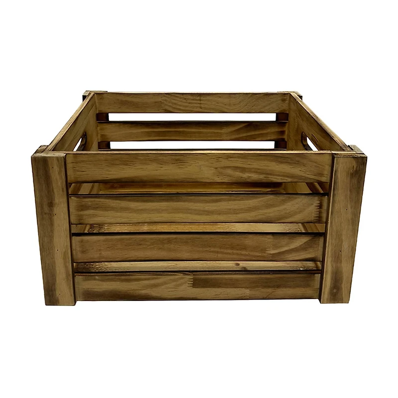 Rustic Wood Crate, Large, 15 in