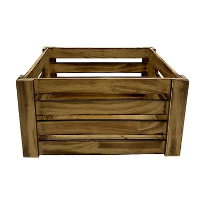 Rustic Wood Crate, Large, 15 in