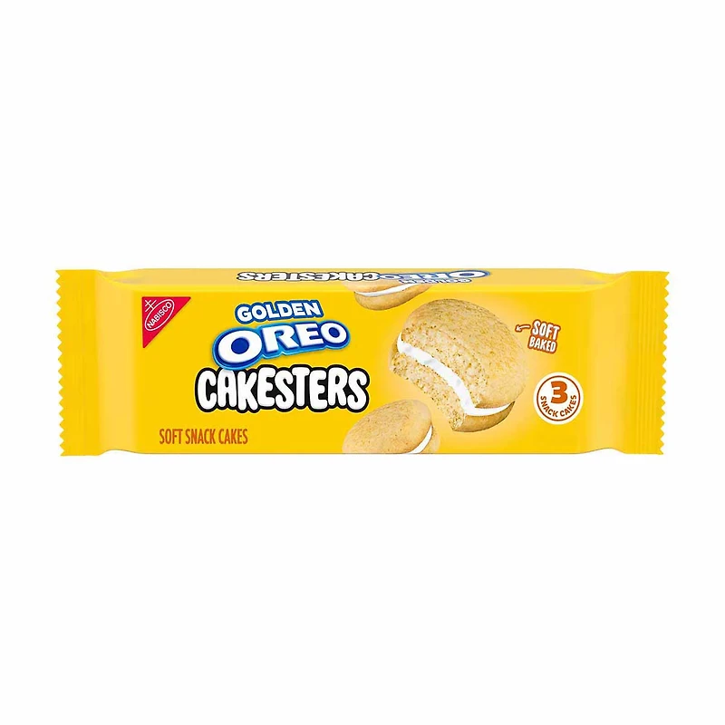 OREO Golden Cakesters Soft Snack Cakes, 3.03 oz Snack Pack