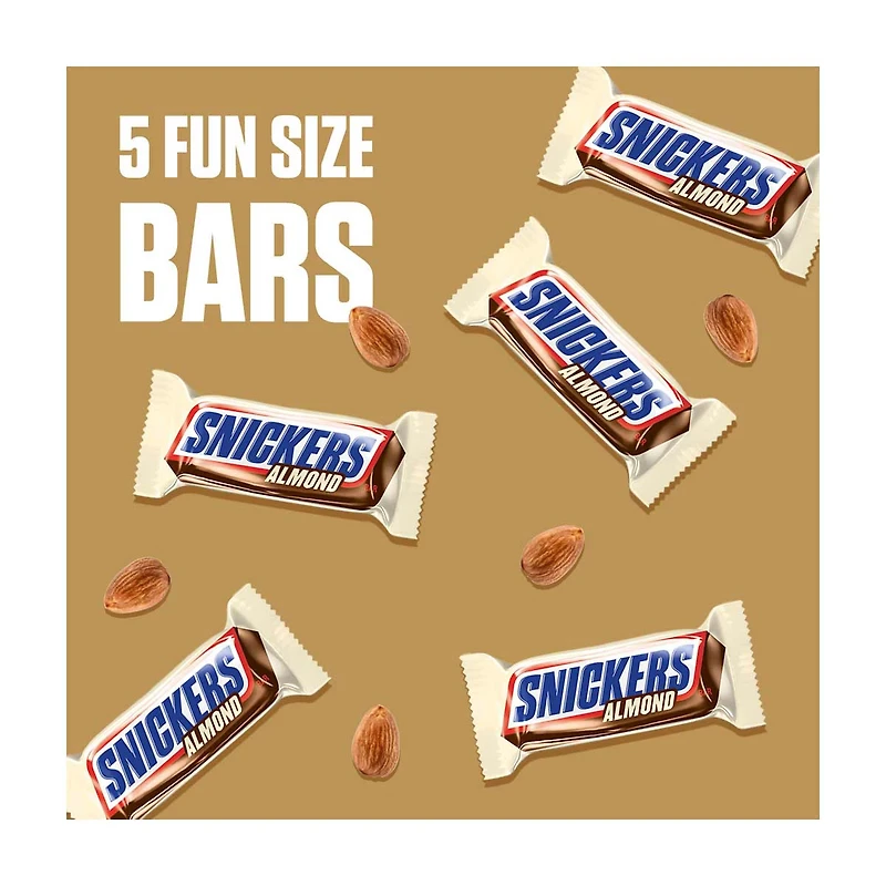SNICKERS Almond Milk Chocolate Fun Size Candy Bars, 3.12 oz