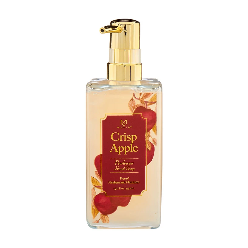 Glass Hand Soap with Printed Decal, 450 ml, Crisp Apple