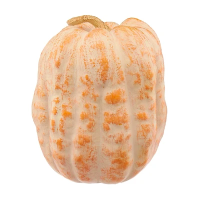 White Orange Pumpkin, 10 in