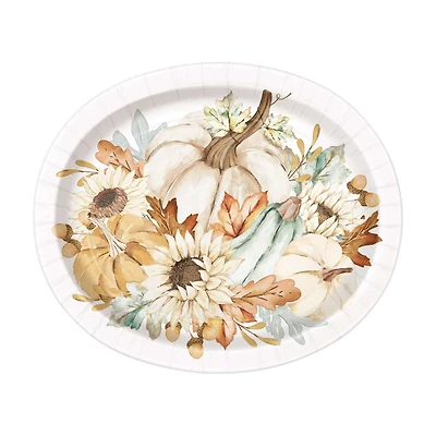 Family Thanksgiving Oval Plates, 12 in, 8 ct
