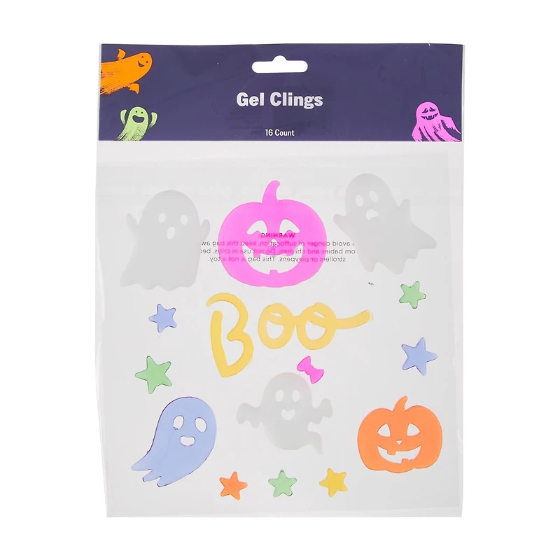 Halloween Window Gel Clings, Assorted