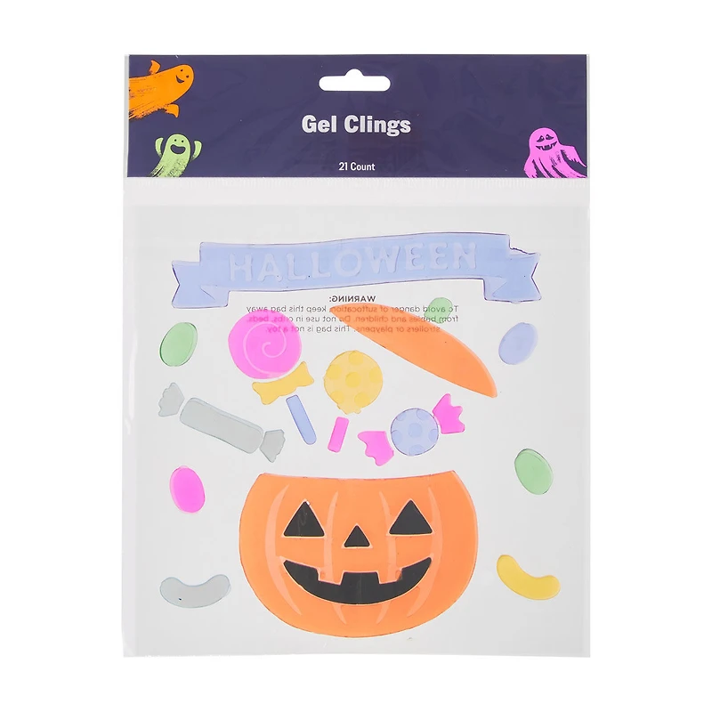 Halloween Window Gel Clings, Assorted