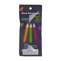 Halloween Glow in the Dark Glow Stick Necklaces, 3 ct