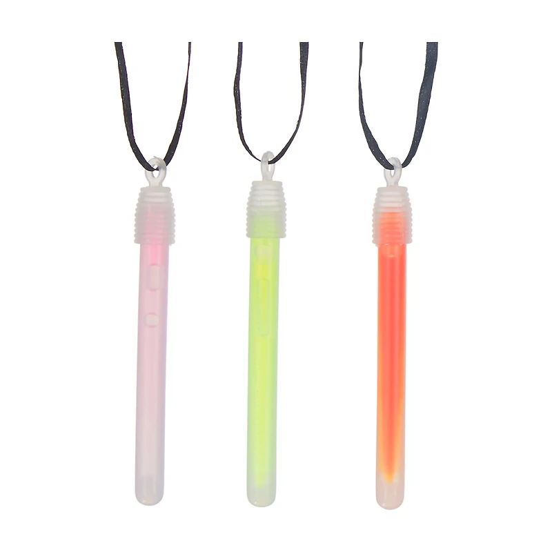 Halloween Glow in the Dark Glow Stick Necklaces, 3 ct