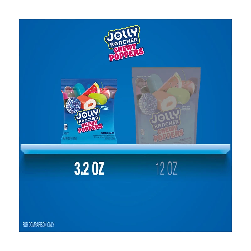 JOLLY RANCHER Chewy Poppers Original Fruit Flavored Candy Bag, 3.2 oz