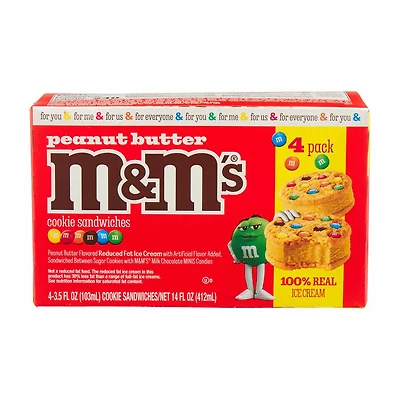 Peanut Butter M&M Cookie Sandwiches, 4 ct