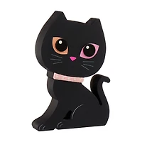 Halloween Wooden Black Cat Decor