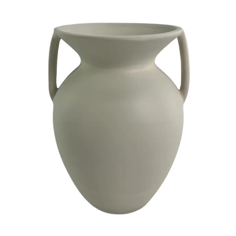 8 Inch Cream Vase Matte Off White