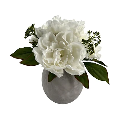 10 Inch Premade Peony White