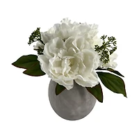 10 Inch Premade Peony White