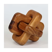 X-Shaped Cross Wood Knot Decor