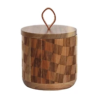 Wood Box With A Lattice Pattern