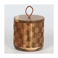 Wood Box With A Lattice Pattern