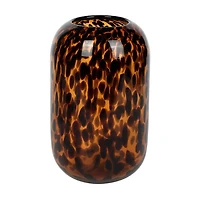 Brown Spotted Glass Vase