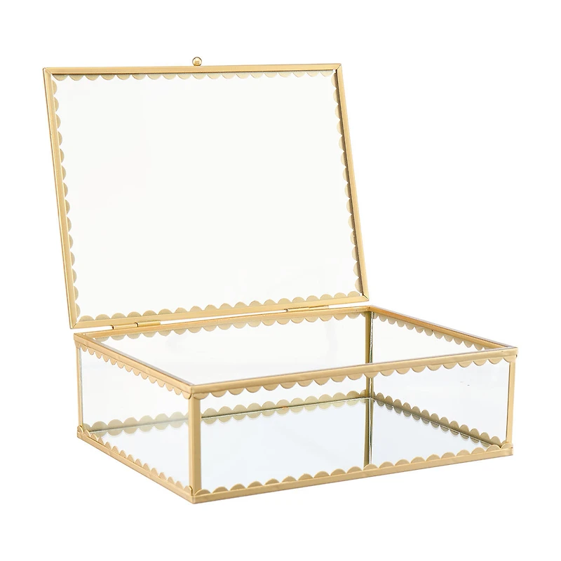 Large Gold Glass Box