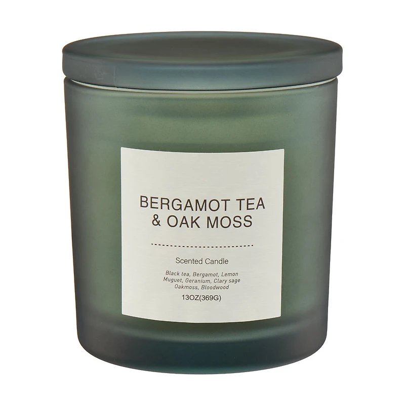 Bergamot Tea & Oak Moss Scented Candle, 13 oz