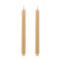 Battery Operated LED Flickering Wax Candles, 2 ct