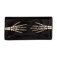 Halloween Skeleton Hand Ceramic Serving Tray
