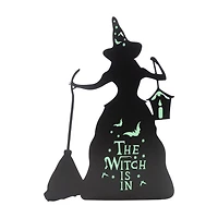 Halloween 'The Witch Is In' Glowing Mantle Decoration