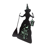 Halloween 'The Witch Is In' Glowing Mantle Decoration