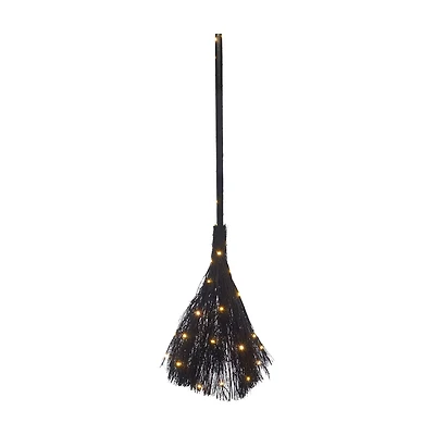 Halloween Light Up Broom Decor