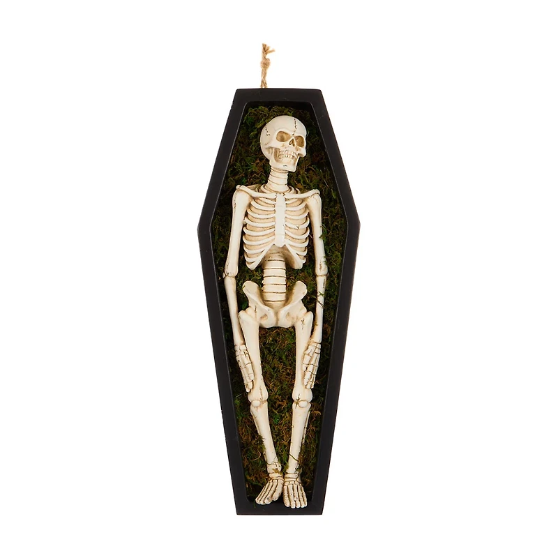 Halloween Resin Skeleton & Coffin Decoration